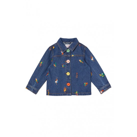 Bugs Embroidered Denim Jacket