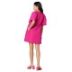 Fuschia Ruffle Mini Dress