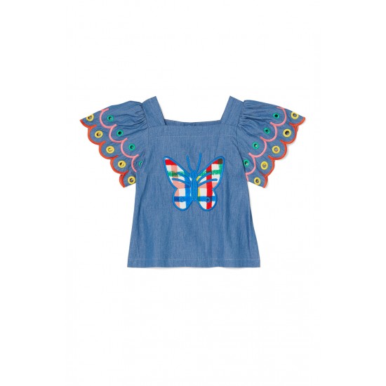 Flutterby Broderie Top