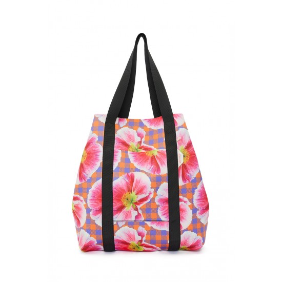 Poppy Gingham Neoprene Tote