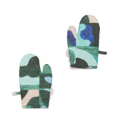 Painted Blocks Oven Mitt Pair