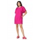 Fuschia Ruffle Mini Dress