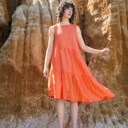 Mandarin Tiered Dress