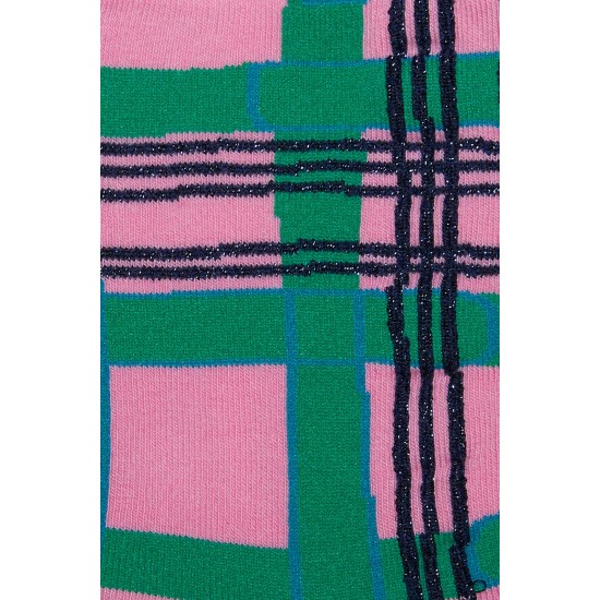 Pink Lake Check Sock